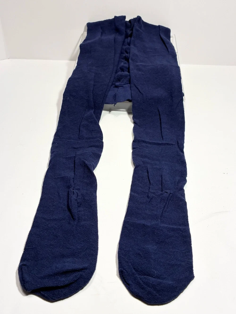 3 Pair Blue Navy Tights Lot: Patterned Textured Control Top Size M/L